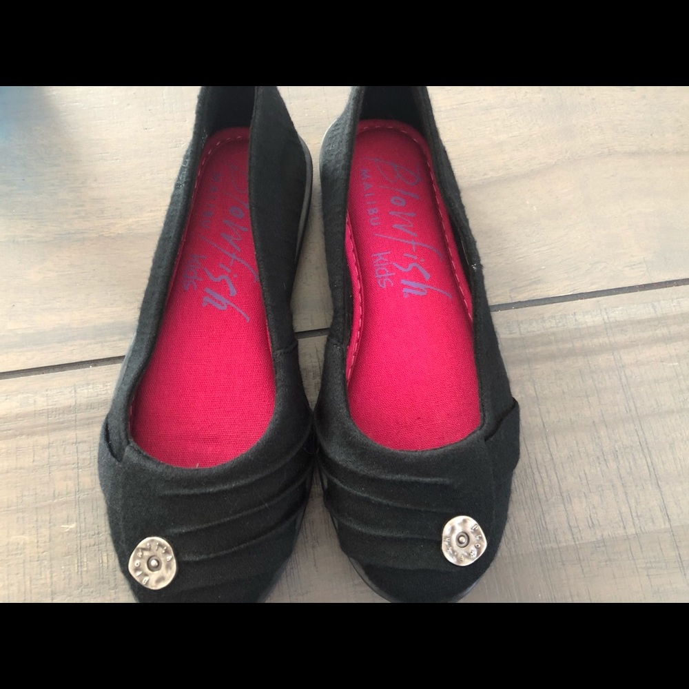 Girls black flats size 13.5